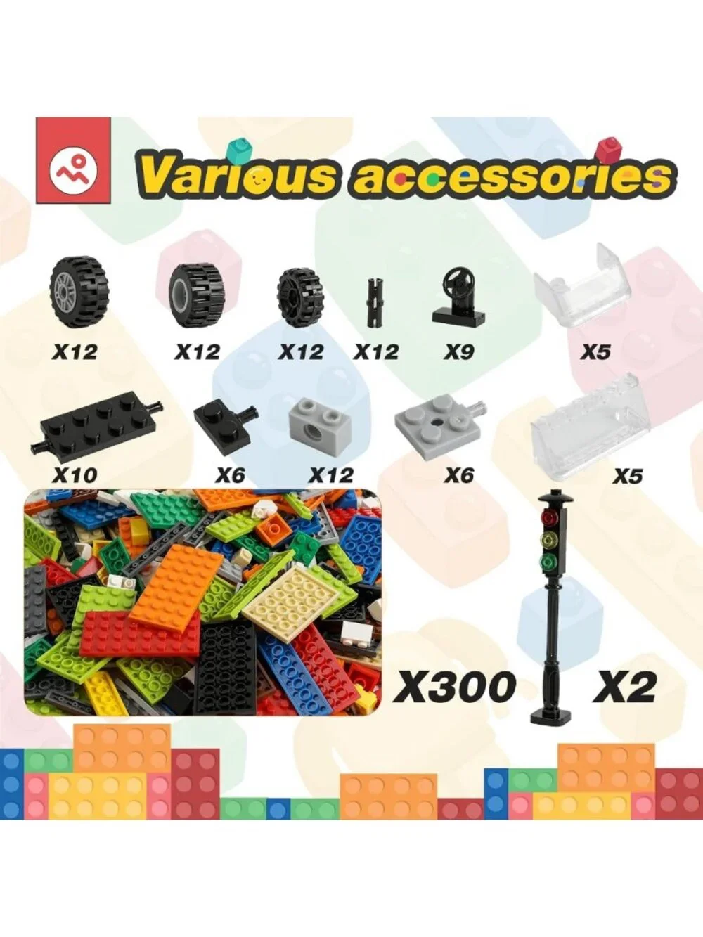450pcs Wheels & Axles Set for Classic Brick Toys - Perfect for Creative Builds!